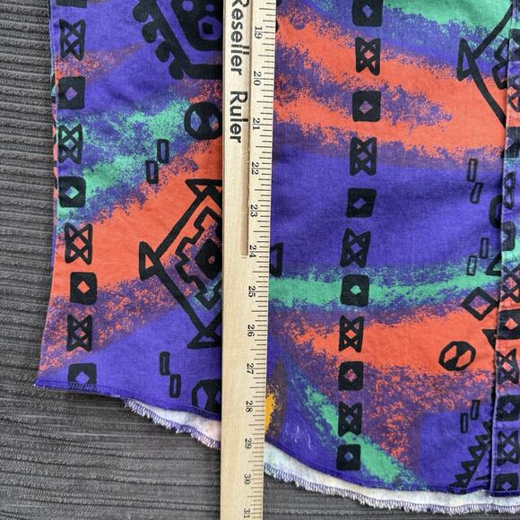 Vintage Wrangler Shirt Men 17 1/2-35 Multicolor Aztec Cowboy Cut X-Long Tails. - Picture 5 of 8